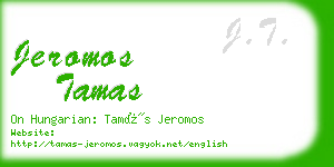 jeromos tamas business card